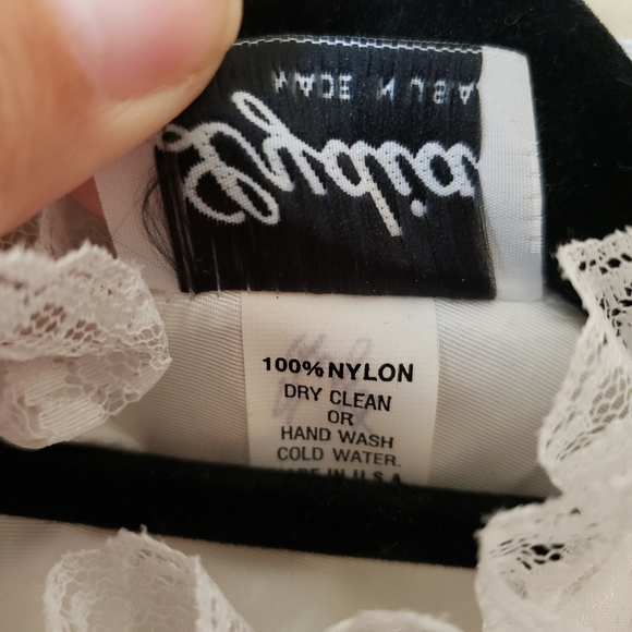 Vintage Lydia Pageant Satin Lace Ruffle Frilly Dress Size: 6 Made in USA - Picture 10 of 12